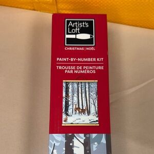 Artist’s Loft Reindeer Snow Scene Christmas Paint-by-Number Kit 16”x20” diy new